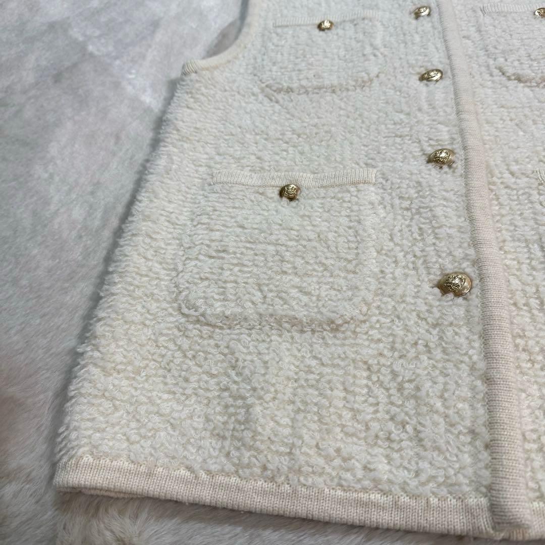 【未使用級】ADAWAS ホワイト ニットベスト