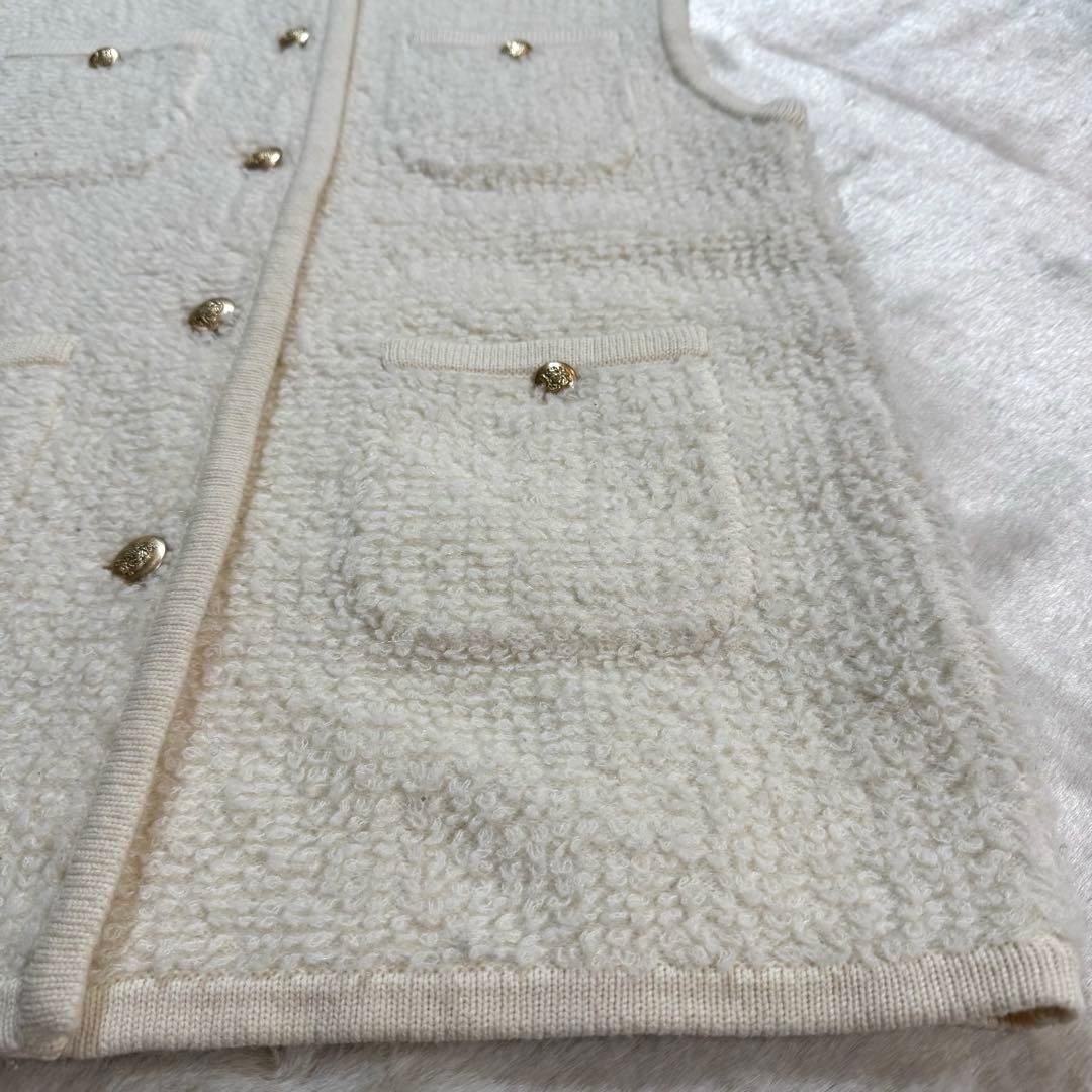 【未使用級】ADAWAS ホワイト ニットベスト