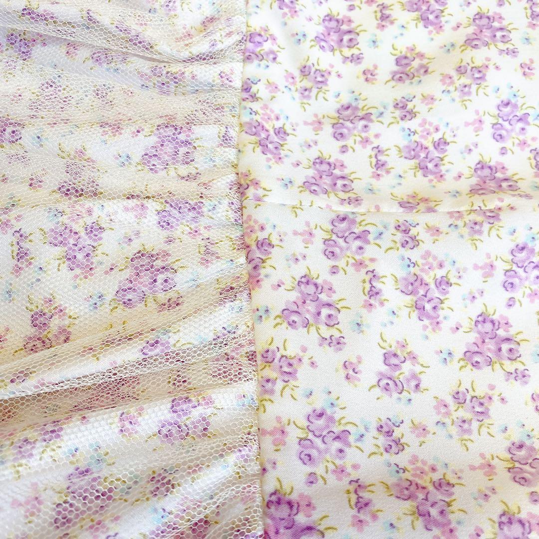 130size ラベンダー×花柄 セレモニー 入学 卒園 発表会 フォーマル