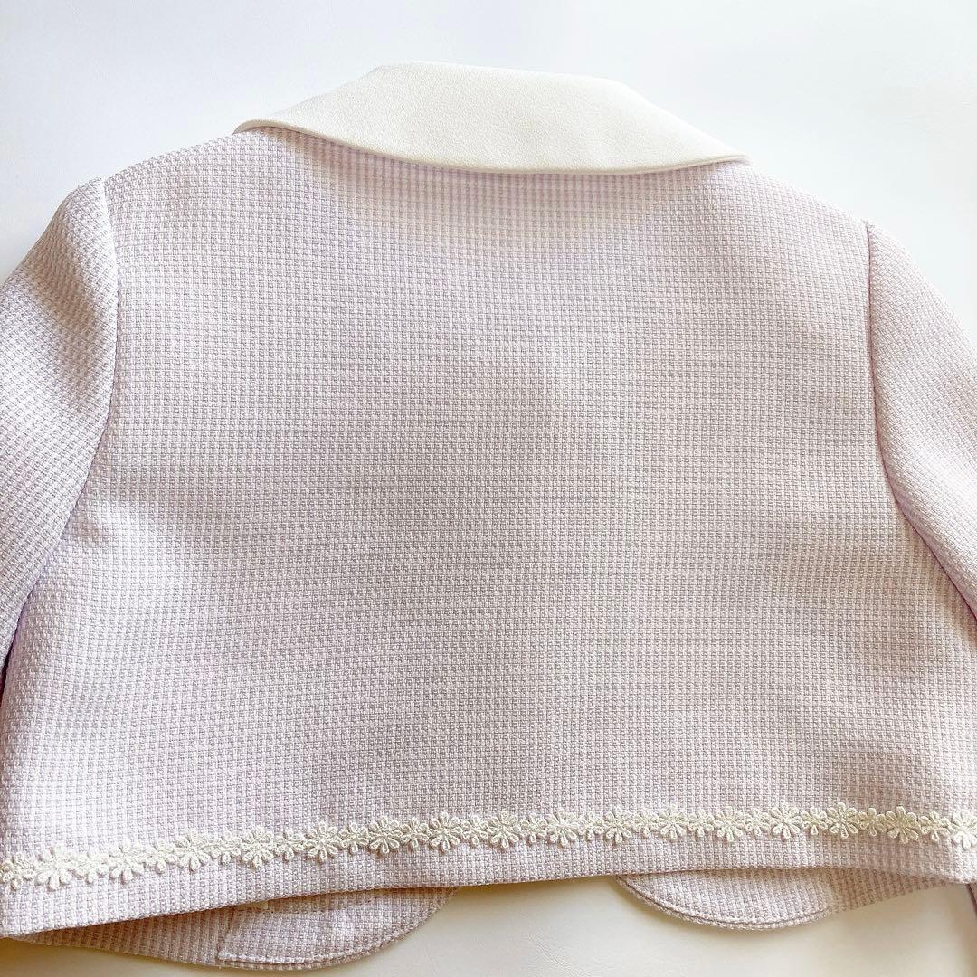 130size ラベンダー×花柄 セレモニー 入学 卒園 発表会 フォーマル