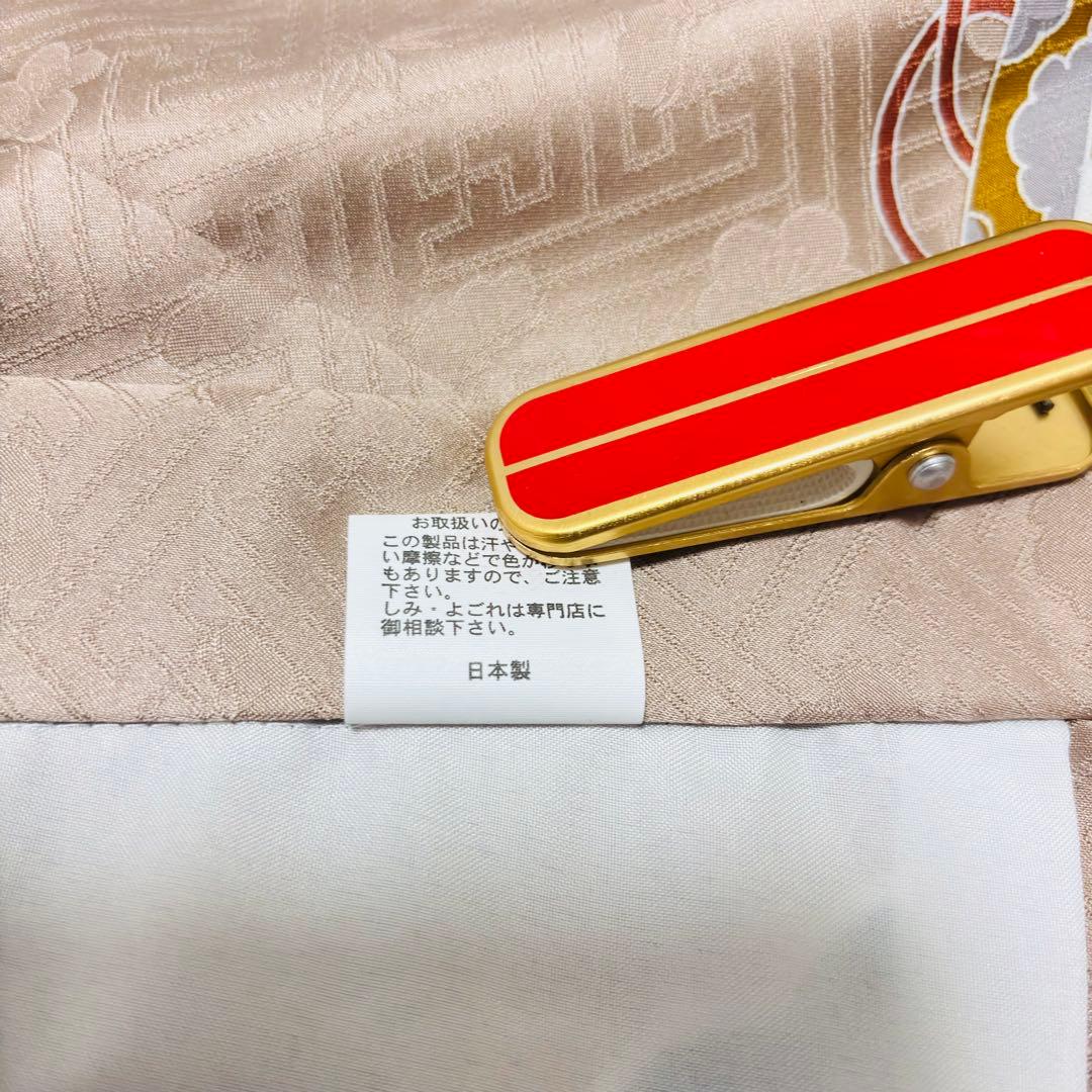 【新品】新色モカ色❗️正絹 京友禅 金駒刺繍 本金彩 襦袢付 新品たとう紙付 正絹