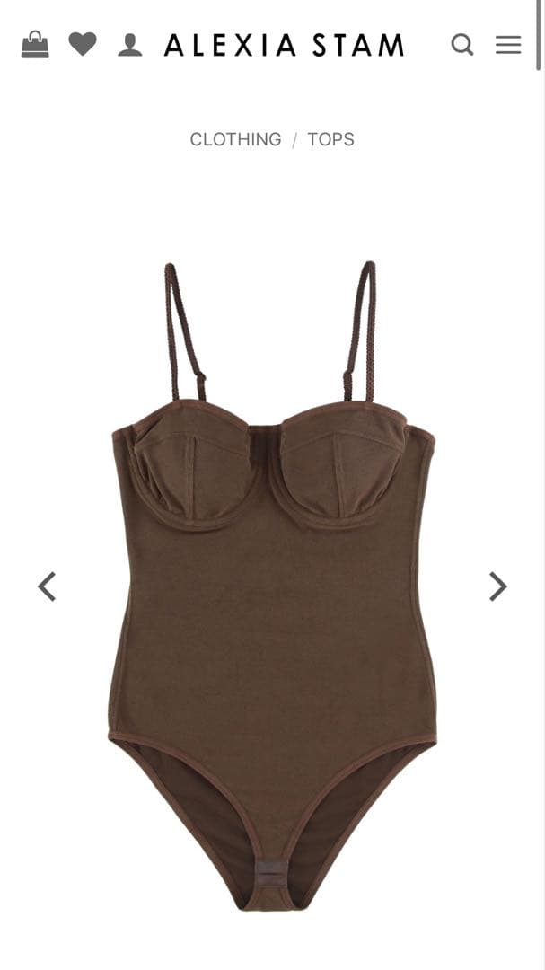 新品未使用品 ALEXIA STAM terry cloth bodysuit