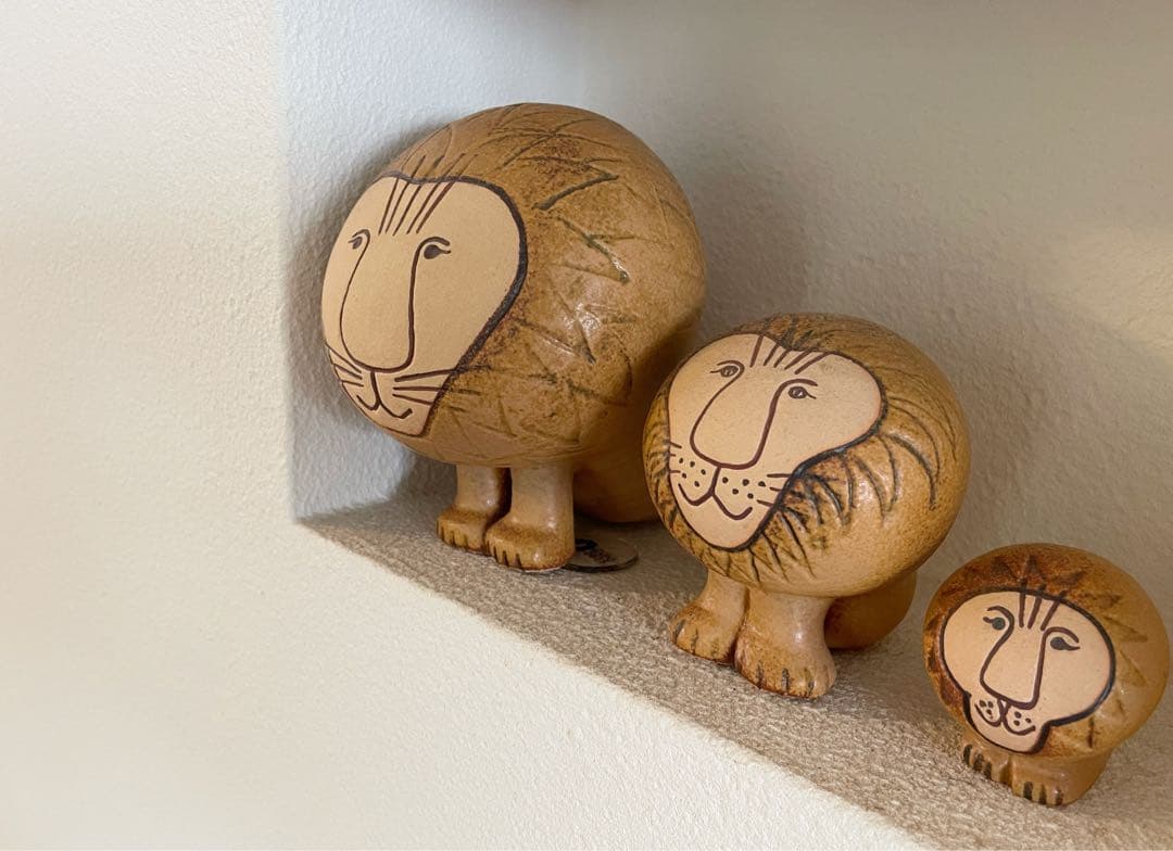 【美品】　リサラーソン　ライオン　置物