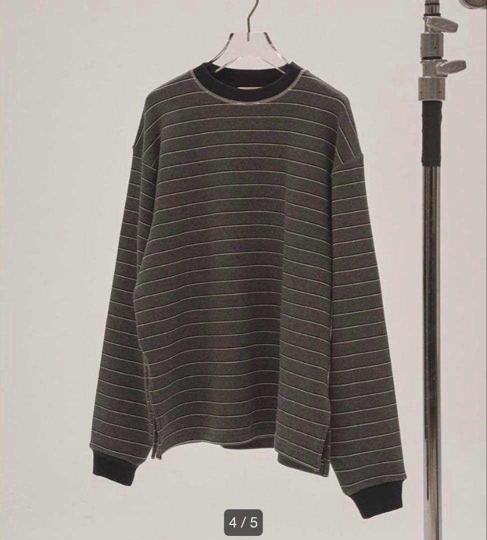 todayful Border Long T-shirts チャコールグレー
