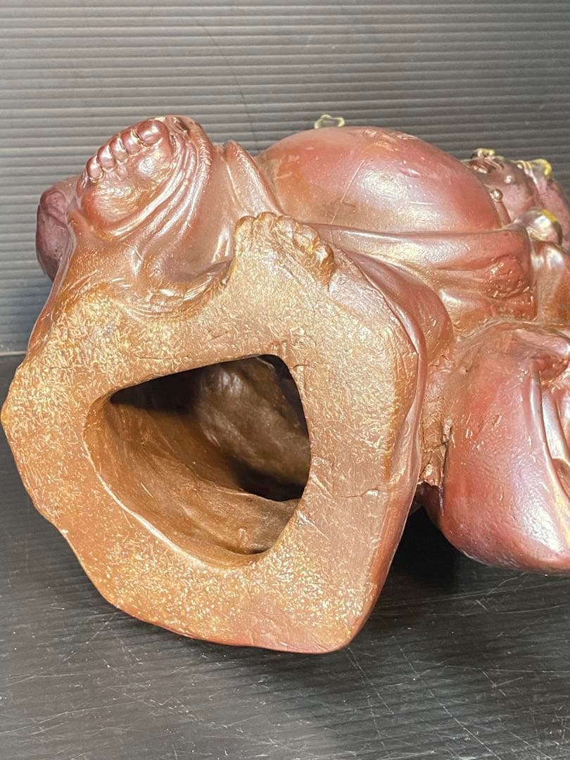 Green 備前焼 木村陶雲 置物 2点 布袋　備前