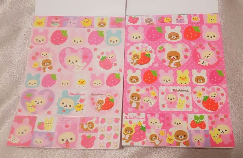 サンエックス　リラックマ　メモパッドセット　シール有り【平成　女児　ファンシー】