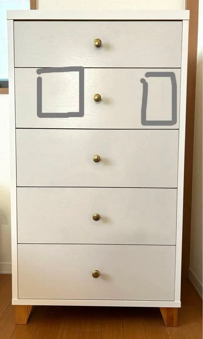 モモナチュラル チェストLOVE CHEST 60-5