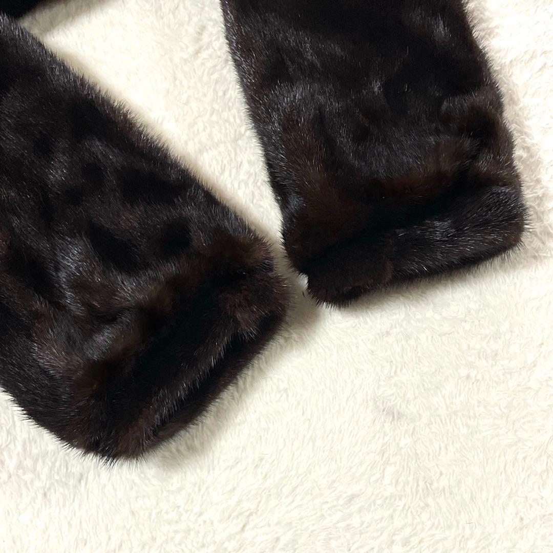 ブラックグラマ ミンク コート 毛並み◎ サイズM
