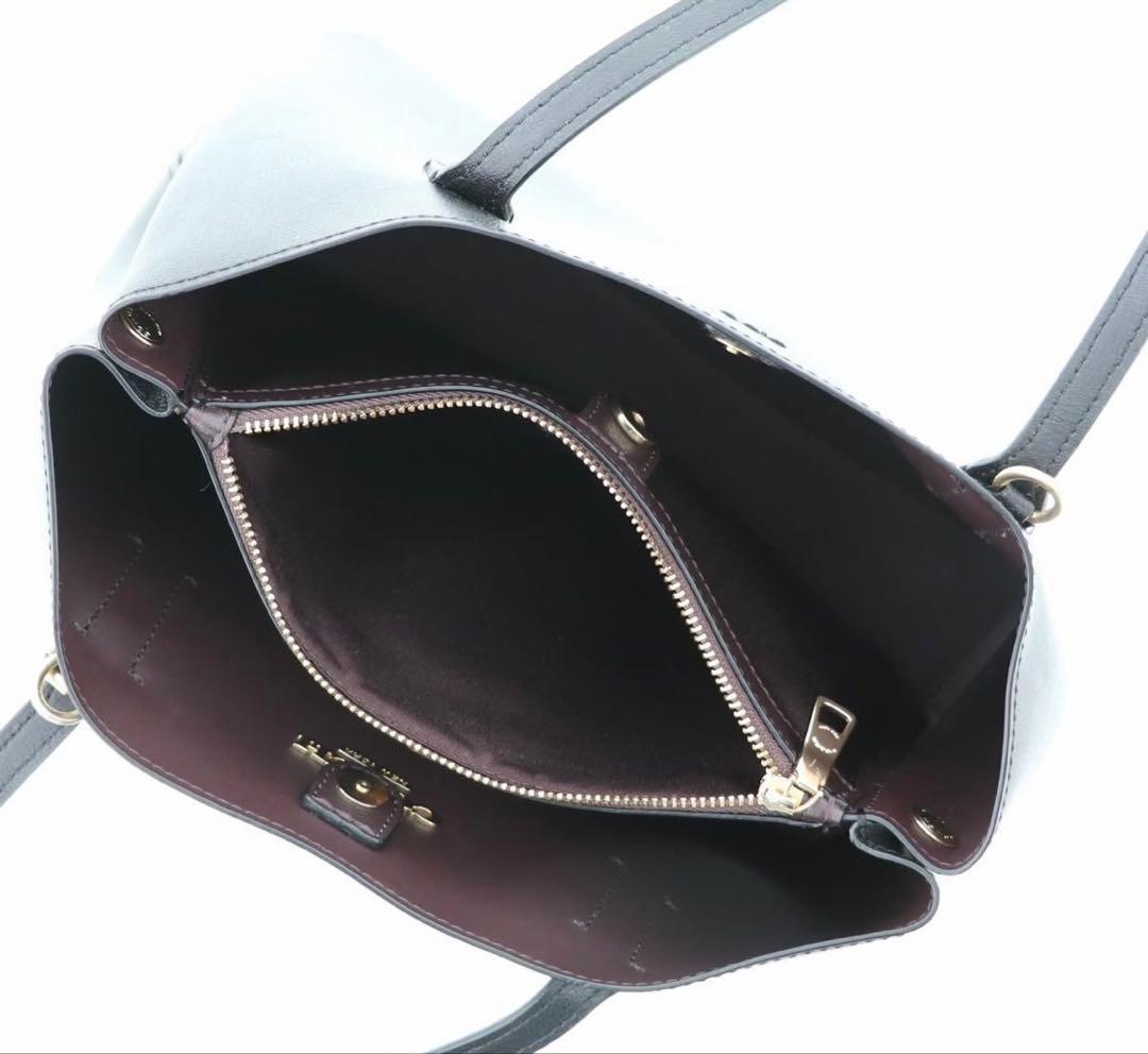 \新品/COACH ミニアベニュー 2WAY トートバッグ ブラック