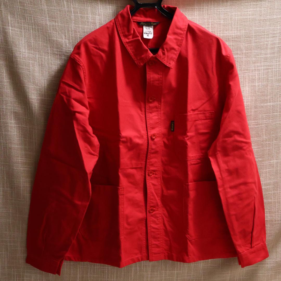 Laboureur レッド カバーオール 赤 サイズ4 フレンチワーク XL相当