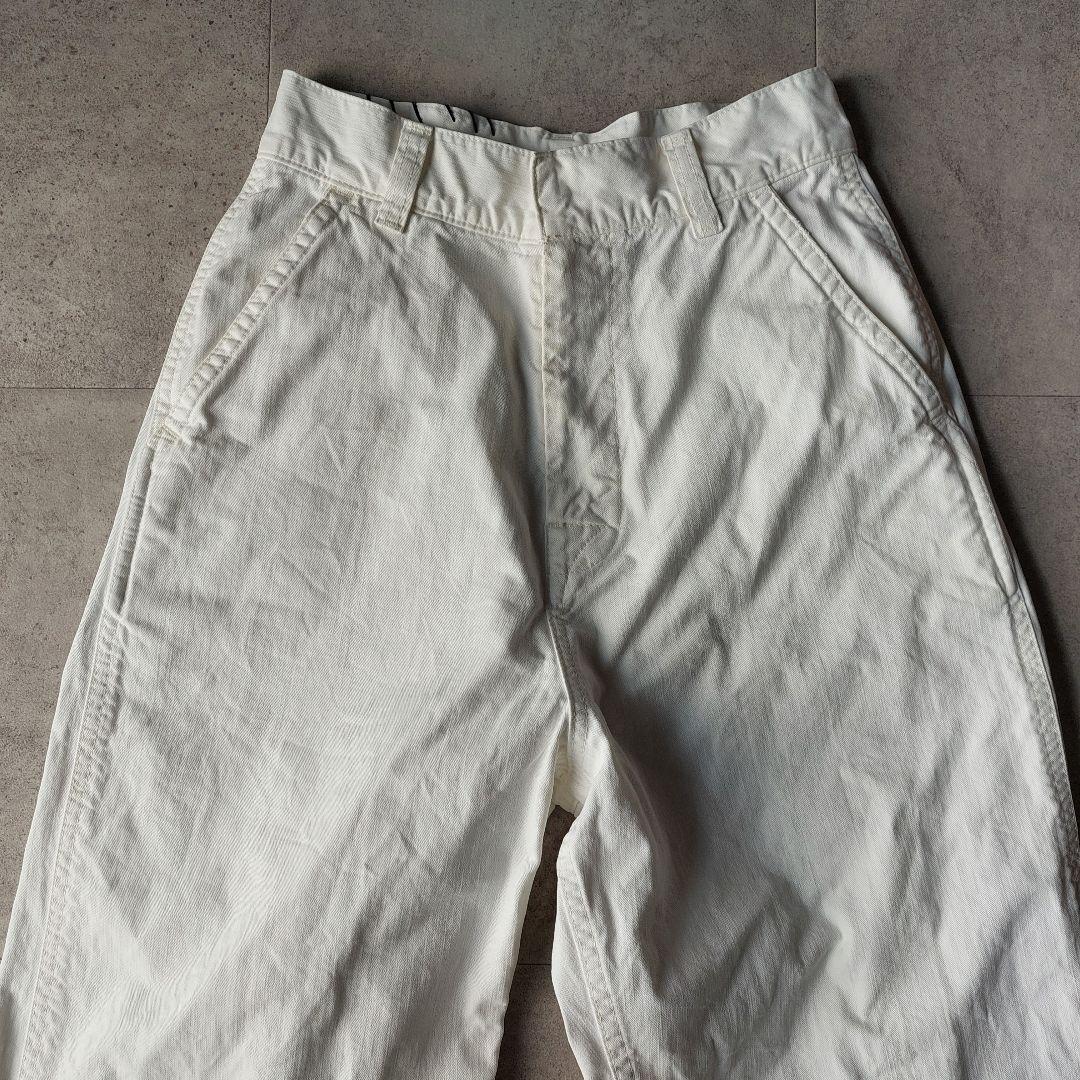 R.H. ViNTAGE ペインターパンツ XS 白 ハイウエスト サテン