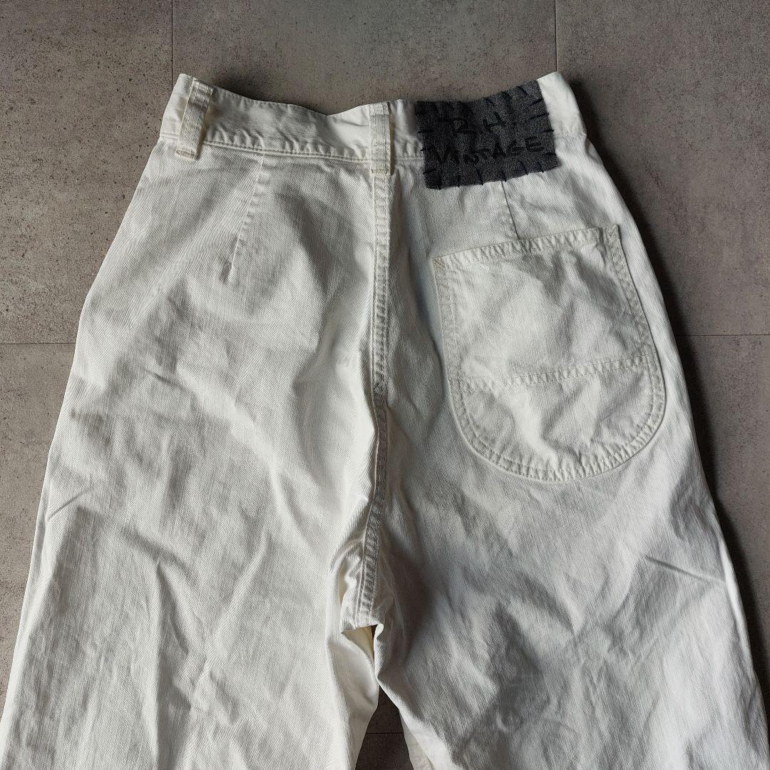 R.H. ViNTAGE ペインターパンツ XS 白 ハイウエスト サテン