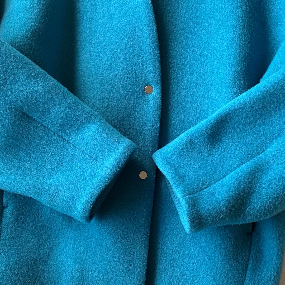 エレンディーク 定価4,6万円 きれい色ノーカラーショートウールコート