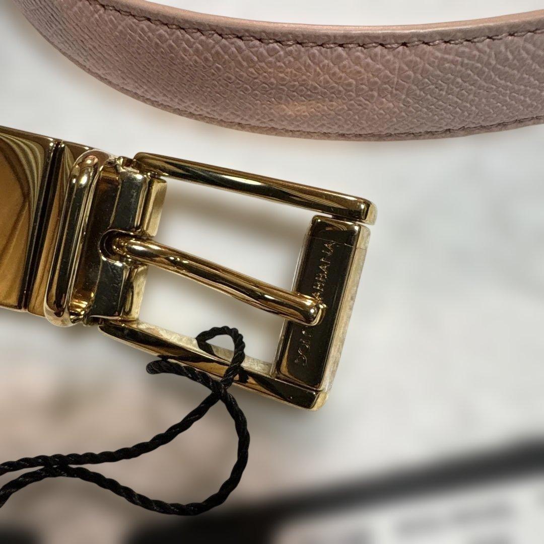 ドルチェ＆ガッバーナレディース ゴールドバックル ピンク