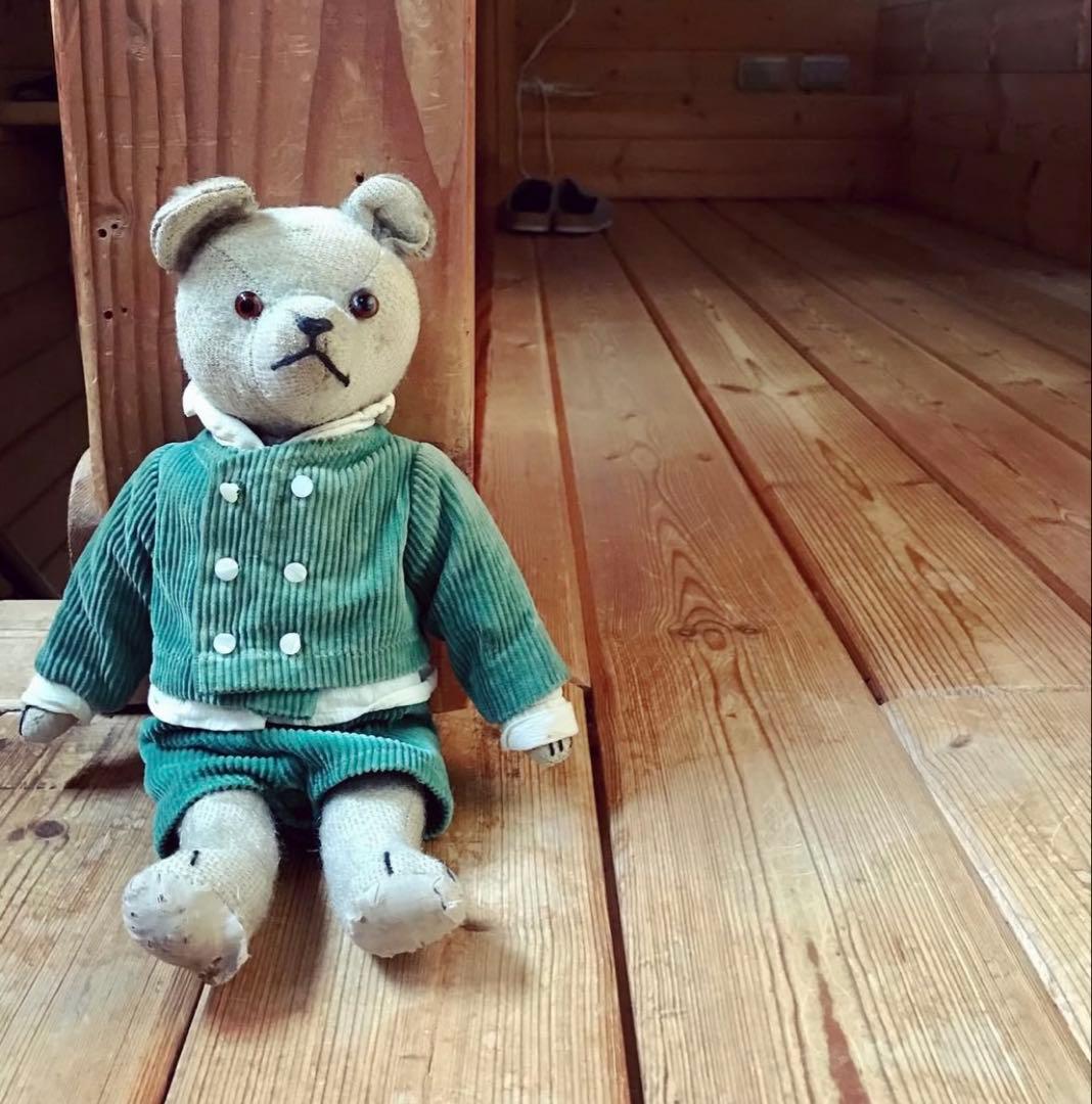 アンティーク　テディベア　イギリス　お洒落コーデ　レア！