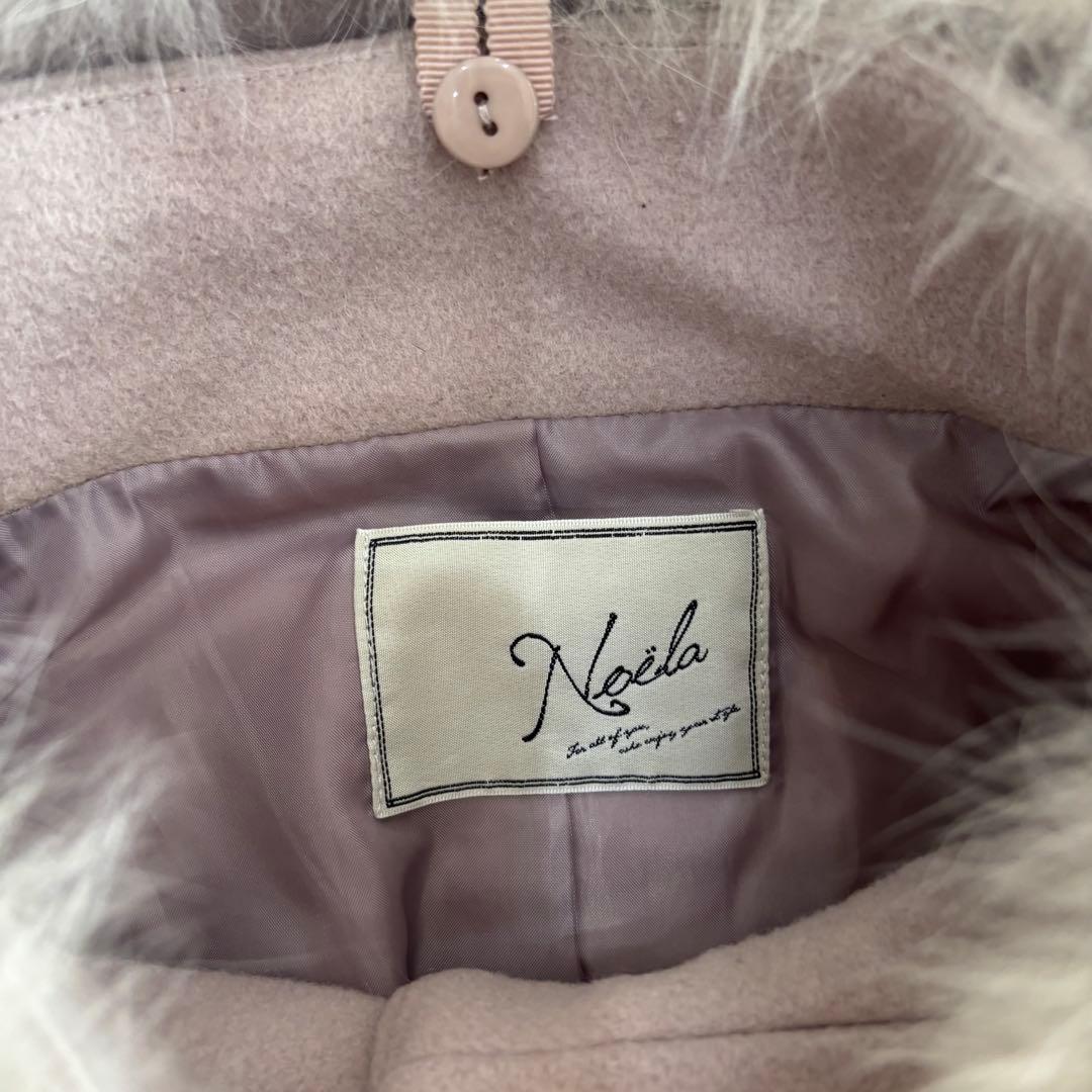 Noela ノエラ　ポンチョ型　フォックスファー　コート　ピンクベージュ