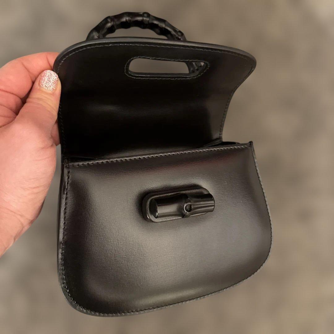 GUCCI バンブー　ブラック ハンドバッグ