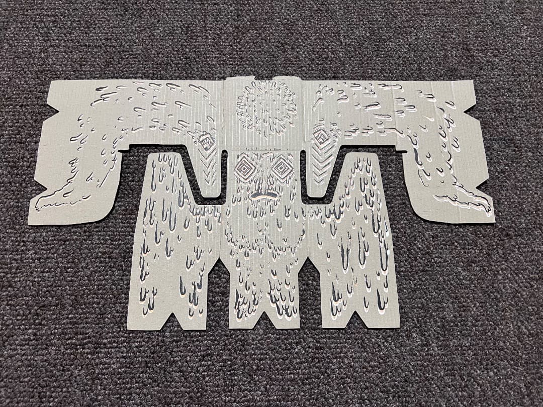 版画 Neck Face cardboard art