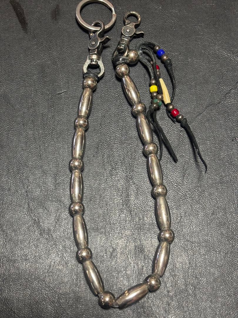 FUNNY シルバーウォレットチェーン　シルバービーズ