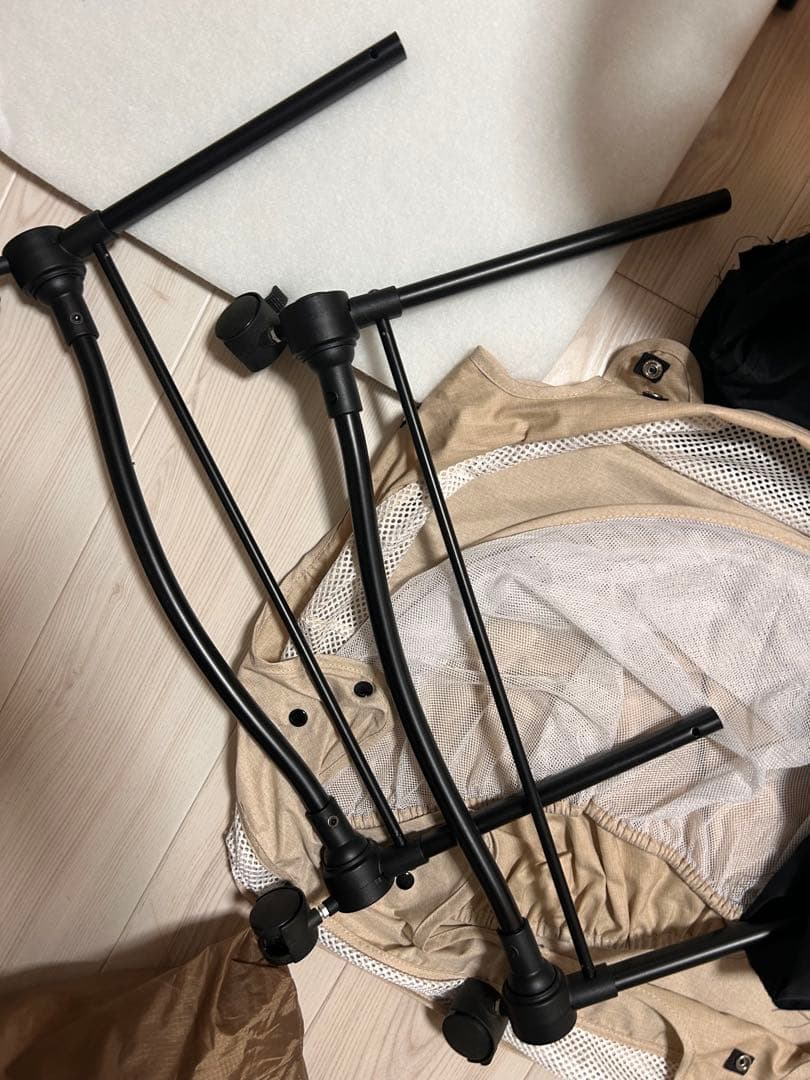 折りたたみ持ち運びベビーベッド ベージュ