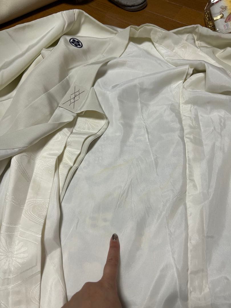 男の子用お祝い着★お宮参り、七五三に◎お正月用にも◎　迫力の鷹　美品白地グレー系