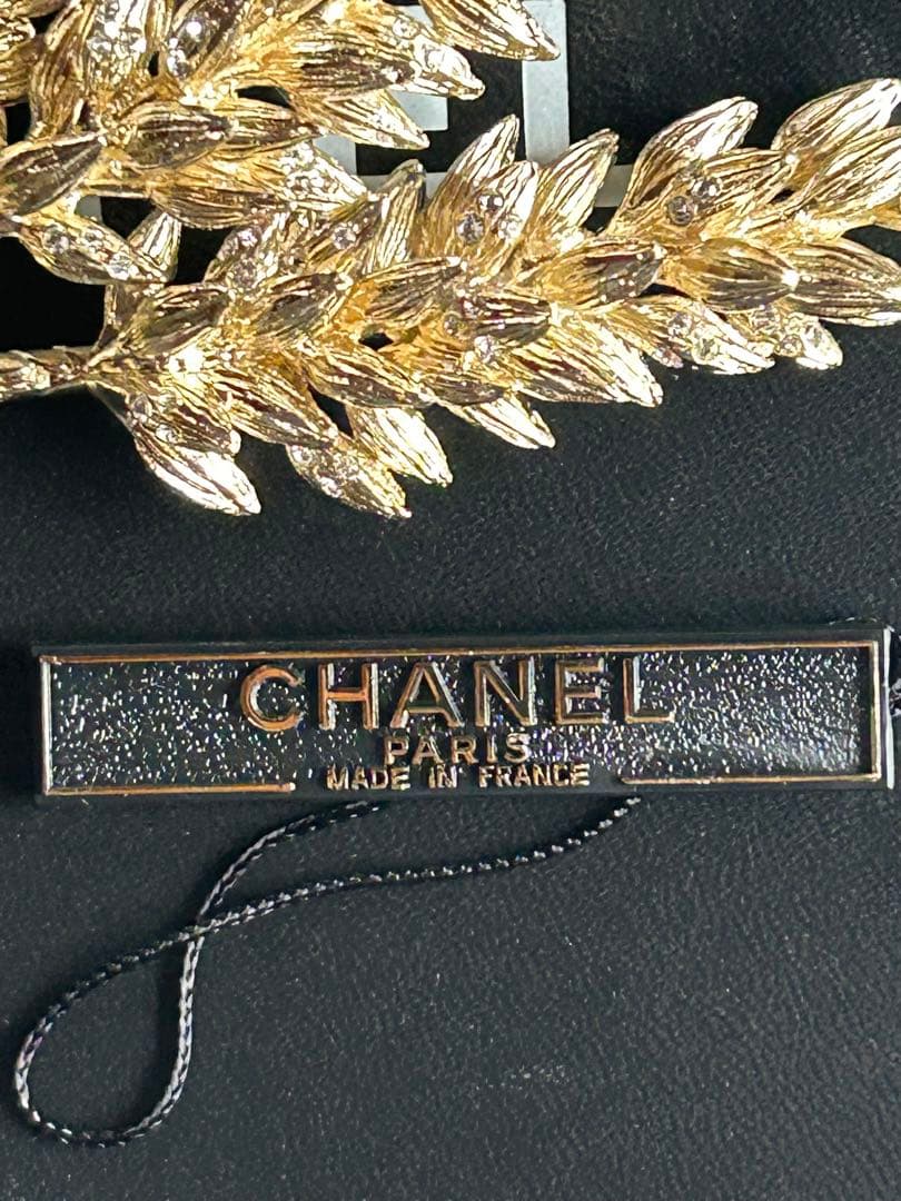 Ｙs　美品　CHANEL ゴールド 稲穂モチーフブローチ 希少　14cm