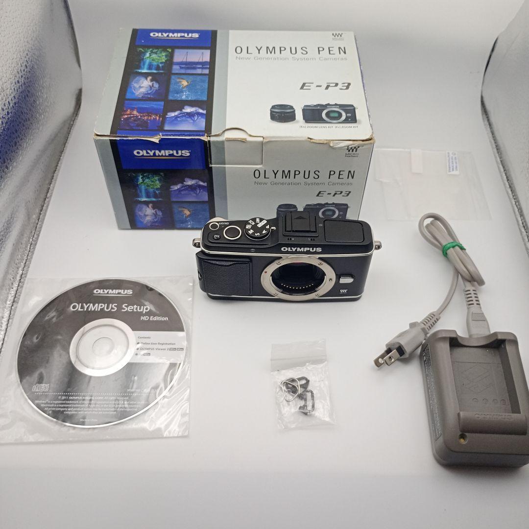OLYMPUS E-P3 ミラーレスカメラ 黒い塗料 本体