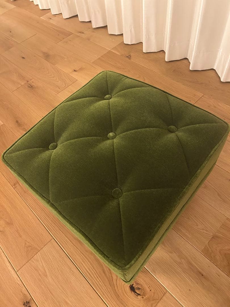 超美品　KARIMOKU60 カリモク　オットマン モケットグリーン