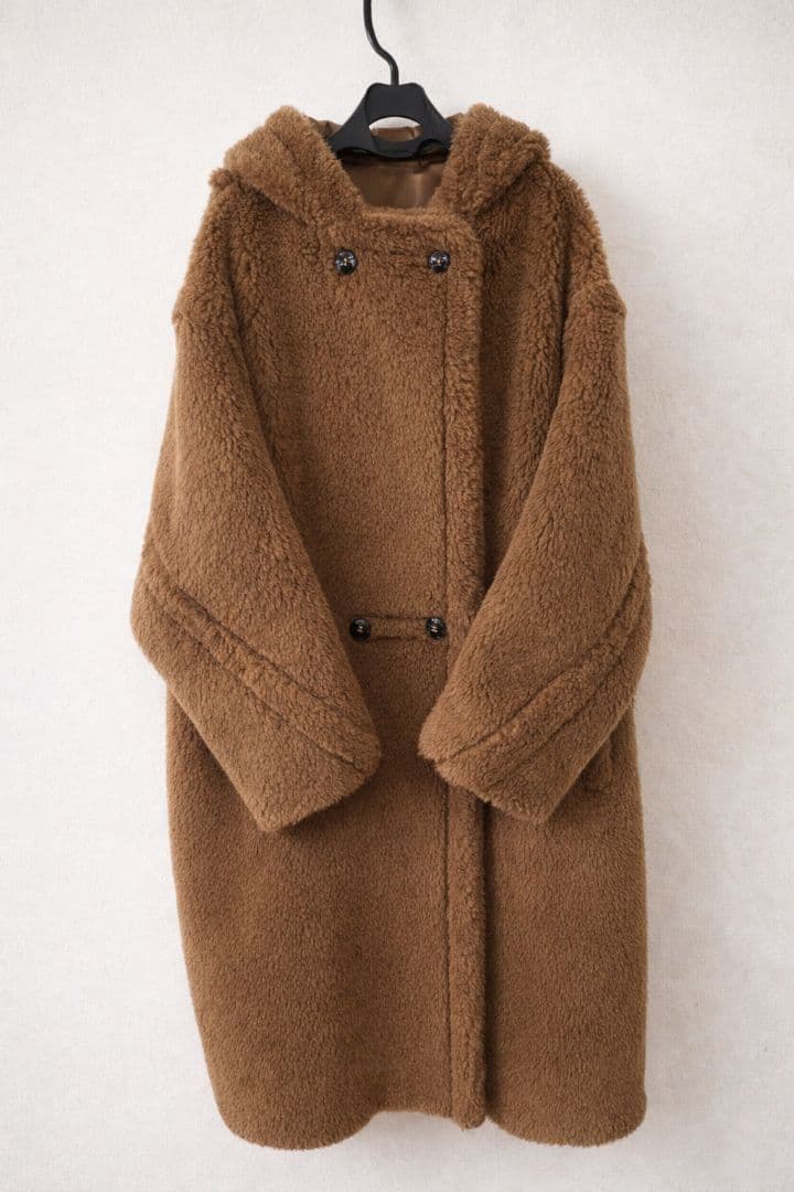 Max Mara 表記 ヴィンテージ テディベア フーデッドコート