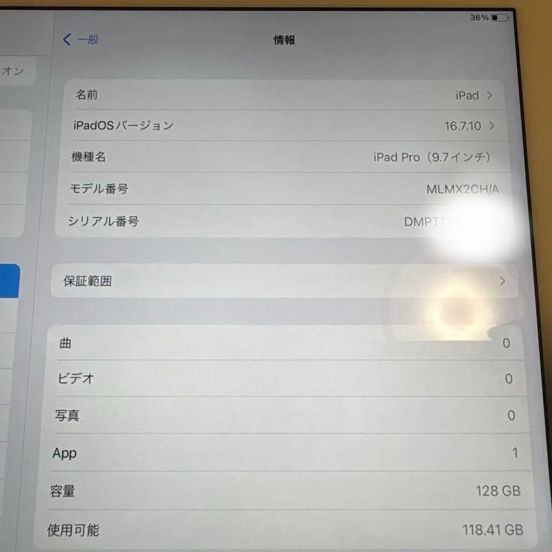 iPadPro9.7インチ WiFiモデル 128GB 外観比較的美品