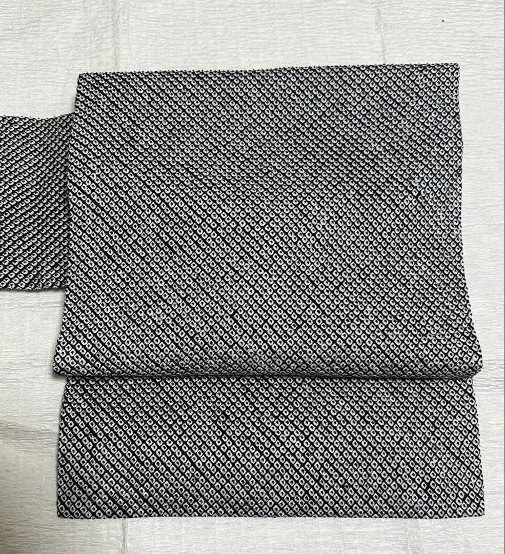 未使用　鹿の子絞り　総絞り　絞り　名古屋帯　帯