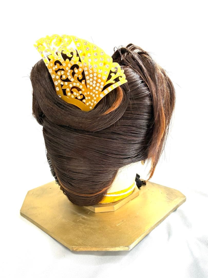 創作夜会巻き、大サイズ、中古大衆演劇かつら、舞踊かつら、日本髪かつら、