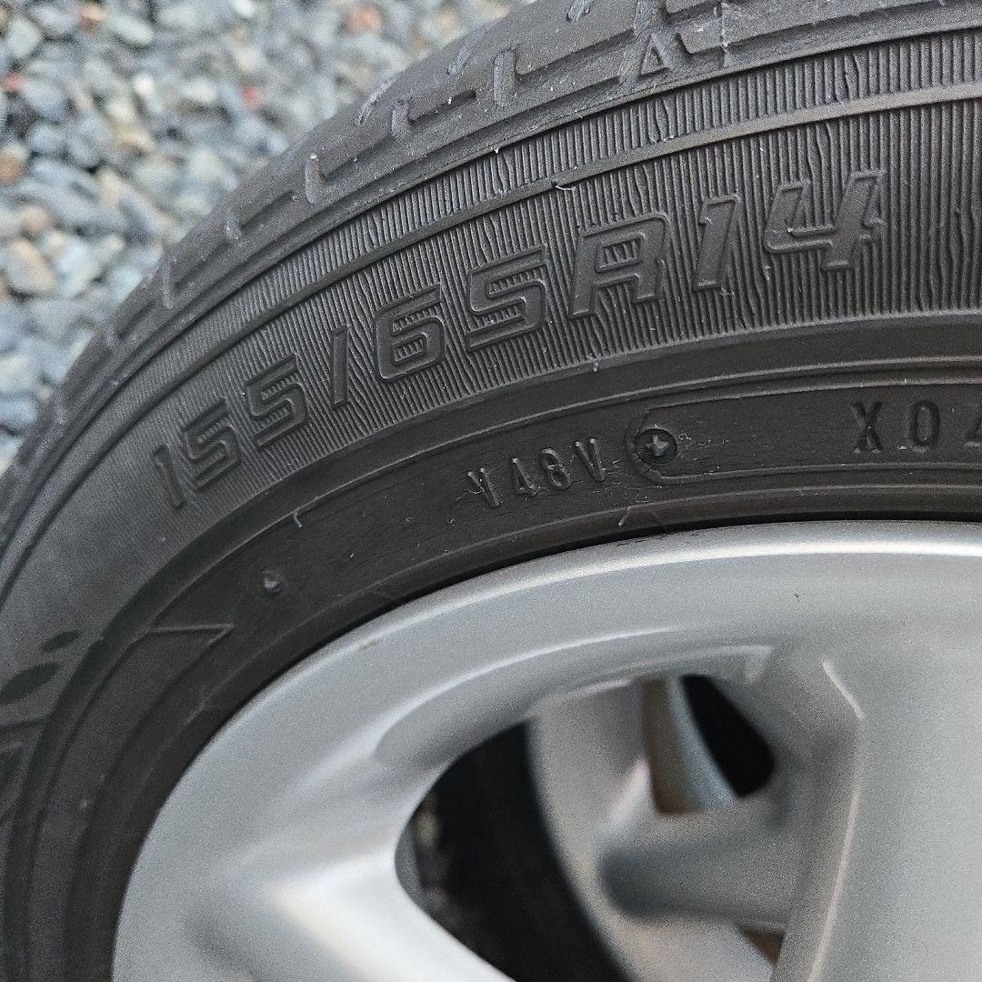 雪兎ラパンSS純正ホイール14インチ　DUNLOP155/65R14セット