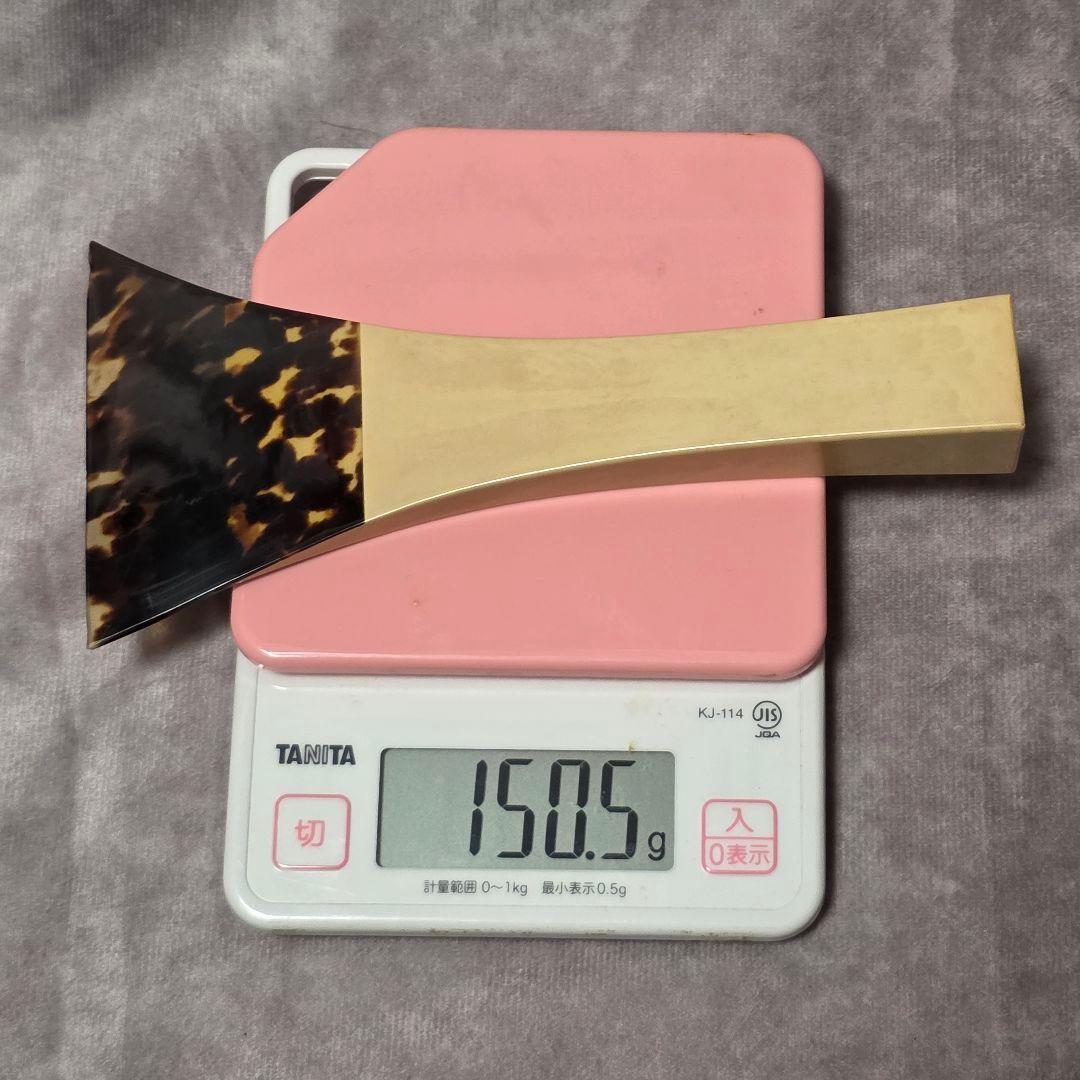 三味線 撥 バチ ケースつき　開き約8.7cm一部欠けあり　本鼈甲