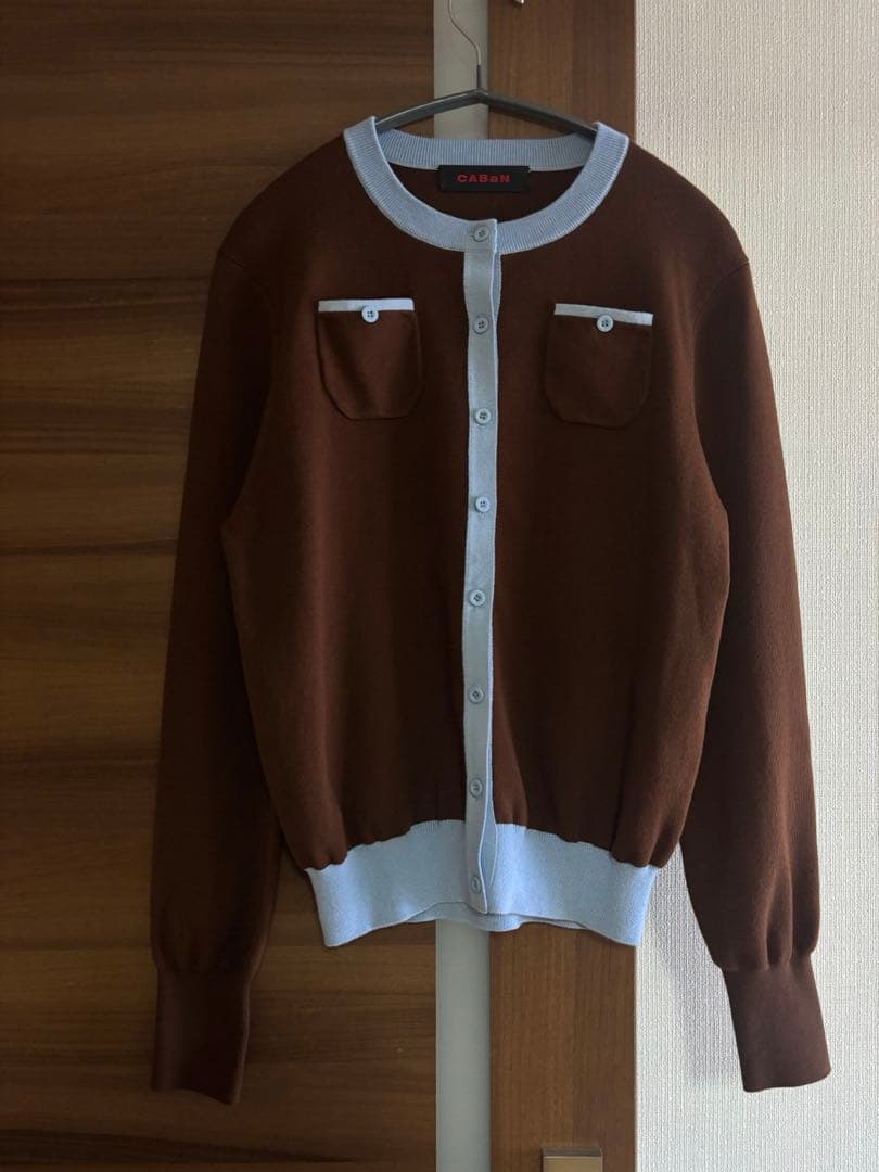 CABaN ニットカーディガン　ダークブラウン　F