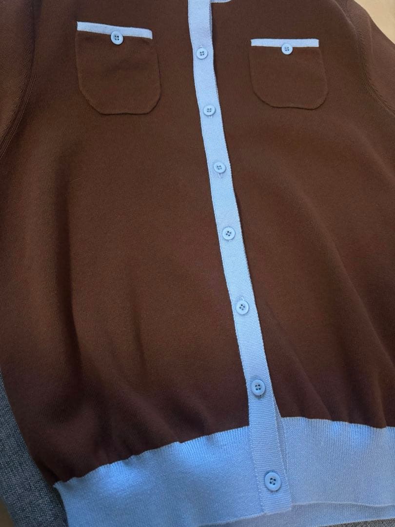 CABaN ニットカーディガン　ダークブラウン　F