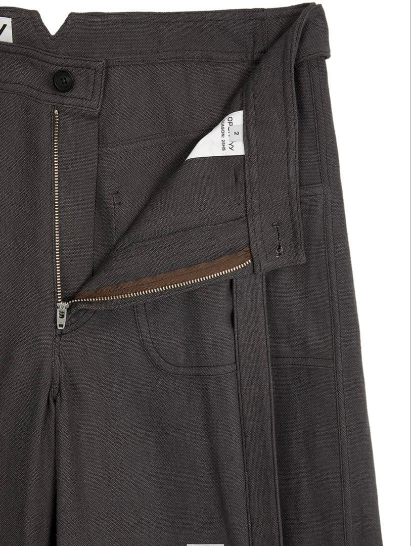 【美品】OPEN Yy LINEN CARGO PANTS CHARCOAL M