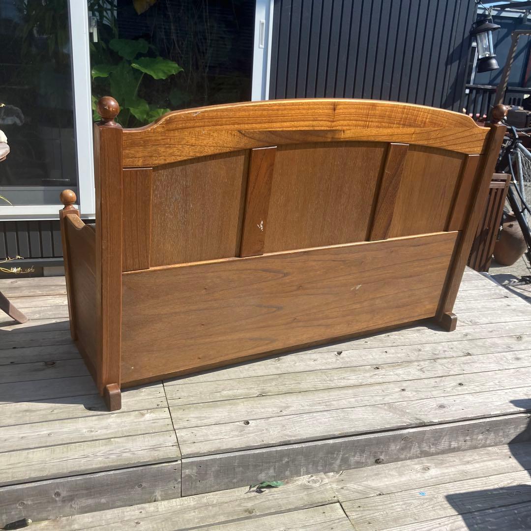 北欧レトロ カントリー家具 木製ベンチ 二人掛けソファー ビンテージヴィンテージ