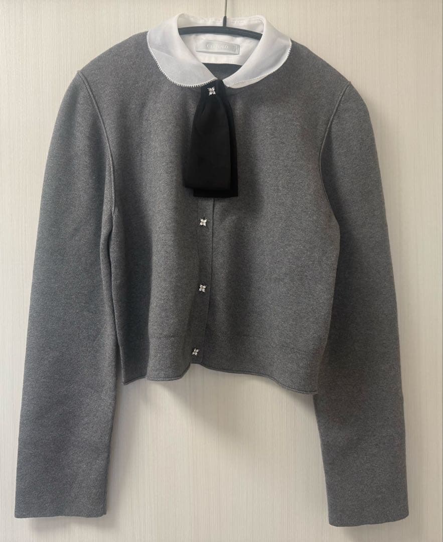 デタッチャブル総針カーディガン