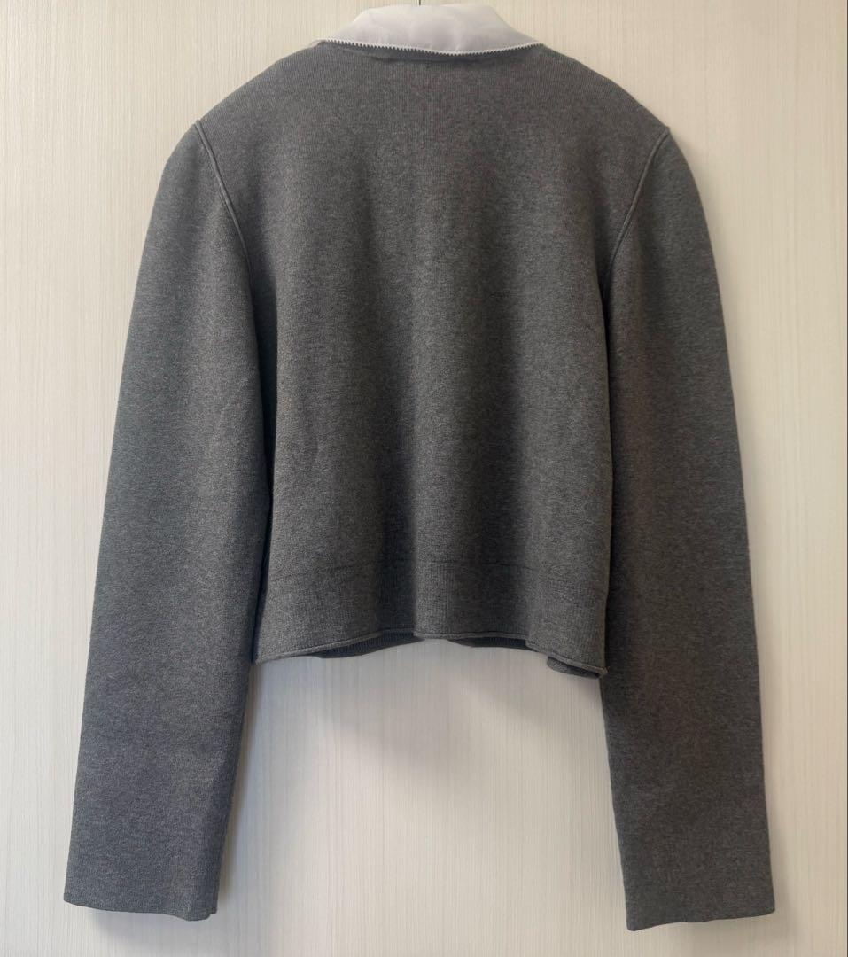 デタッチャブル総針カーディガン