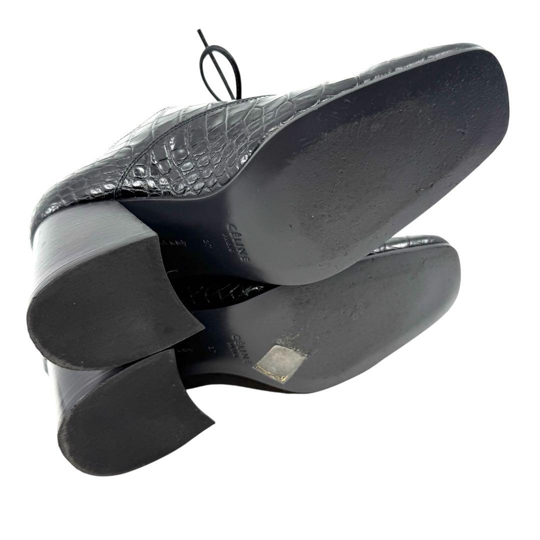 【極希少】セリーヌ　フィービー期　クロコ　パンプス　ヒール　革靴