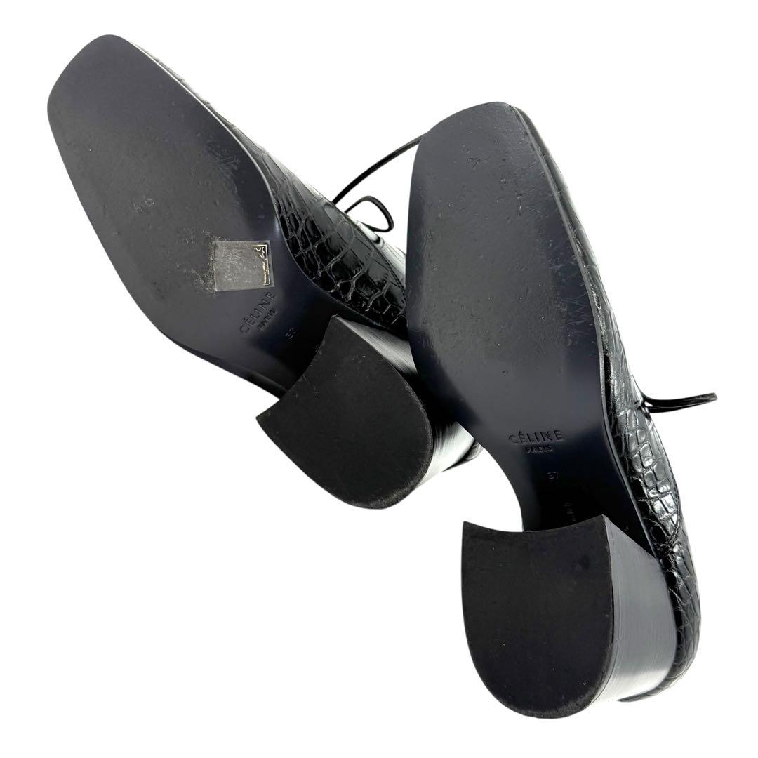 【極希少】セリーヌ　フィービー期　クロコ　パンプス　ヒール　革靴
