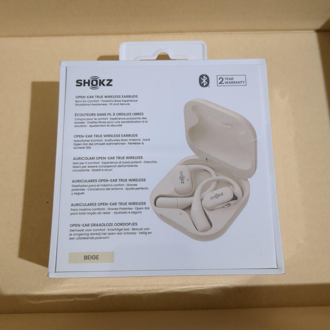 Shokz OPENFIT ワイヤレスイヤホン ベージュ