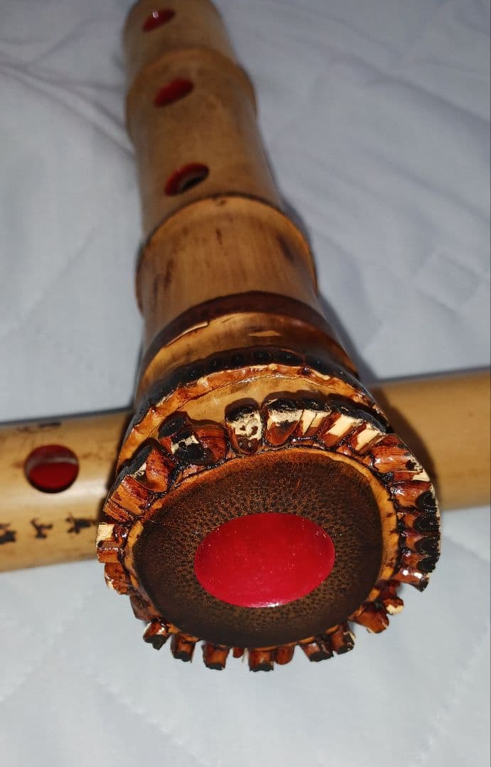 真山作 尺八 本体とケース付き