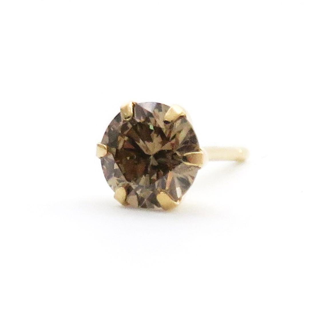 【本物保証】K18YG 天然ダイヤモンド 0.257ct ピアス0.2ct
