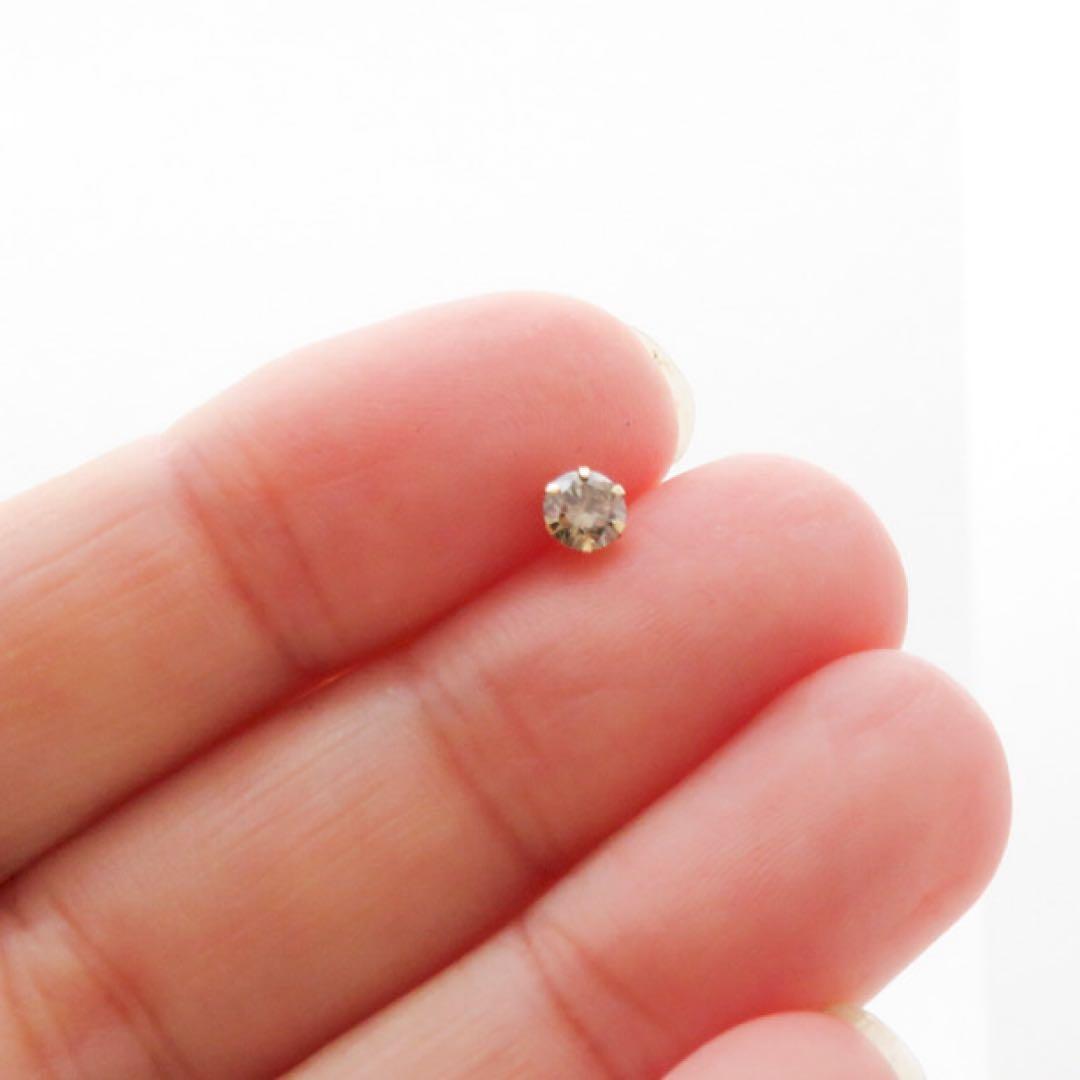 【本物保証】K18YG 天然ダイヤモンド 0.257ct ピアス0.2ct