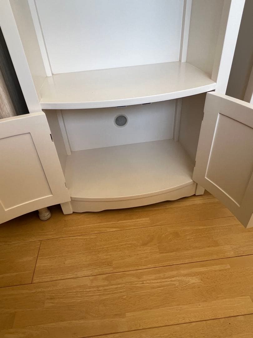 リリーホワイトリリージョン家具本棚ブックシェルフ北欧調白可愛い