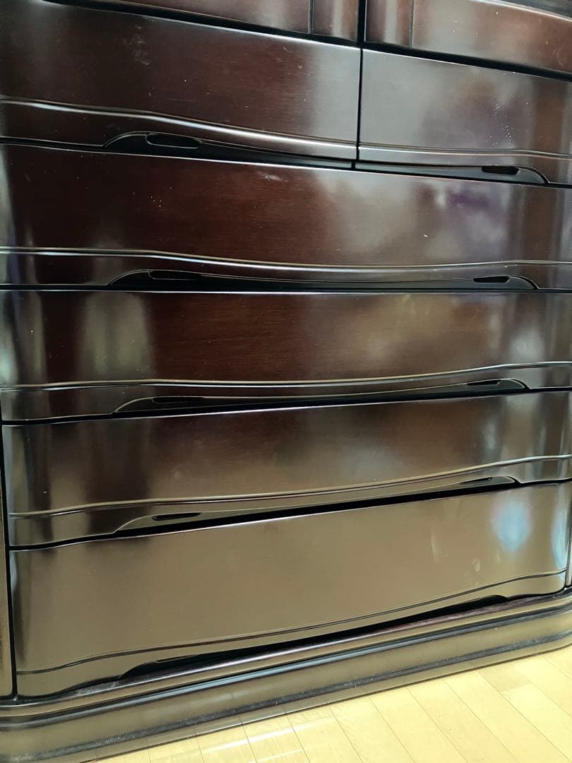 府中家具　最高級整理ダンス　紫檀　桐　婚礼家具　チェスト　5段