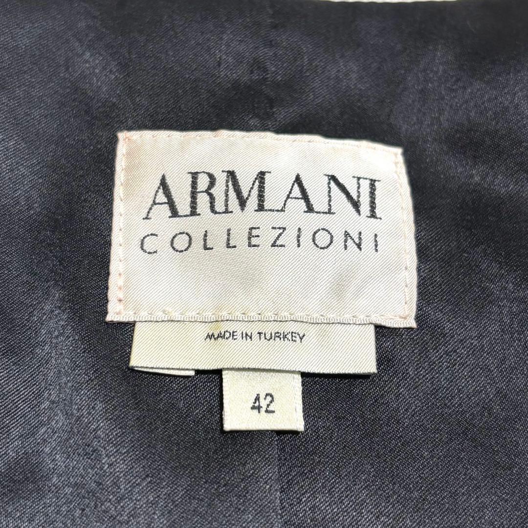 【美品・希少】アルマーニ　コレツォーニ　ライダースジャケット　バイカラー XL