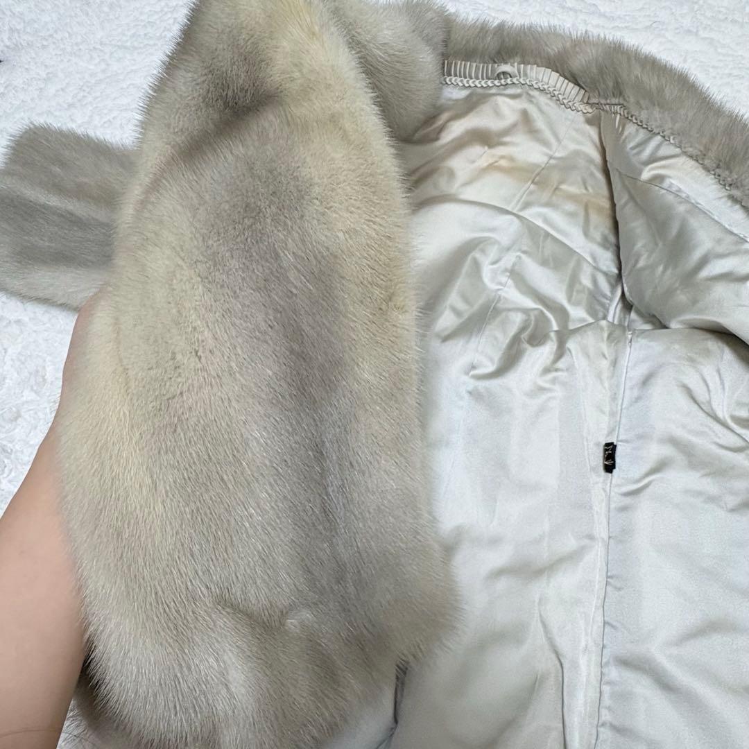 【肉厚人気カラー】 MOONBAT サファイアミンク　毛皮コート